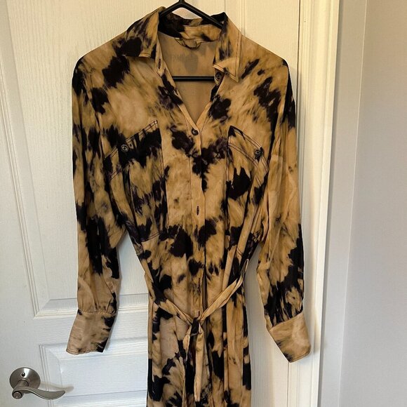 Massimo Dutti Robe Chemise I Printed Tie-Dye 6 - Picture 3 of 5